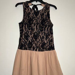 Forever 21 Girls sleeveless black & Tan color dress